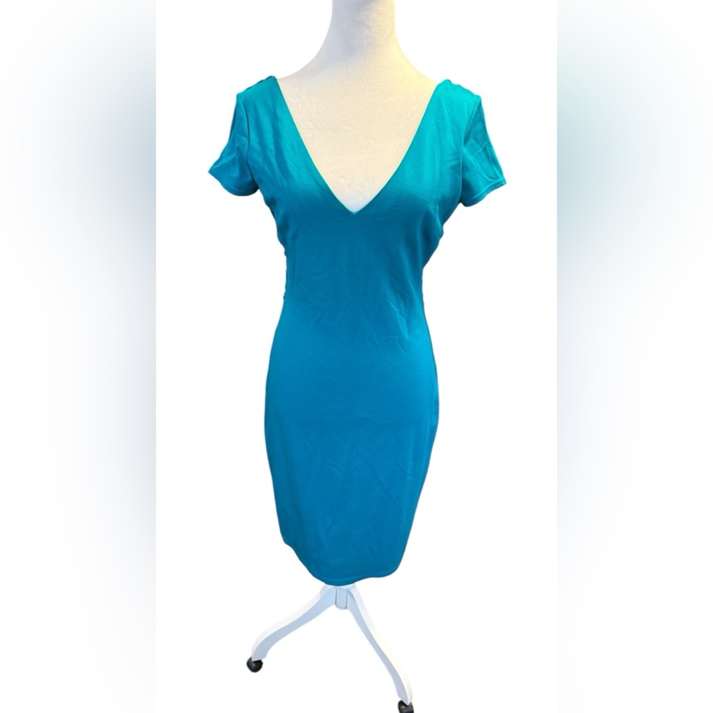 Bebe Teal Cross-Back Dress